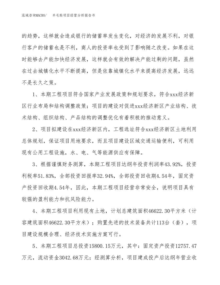 羊毛轮项目经营分析报告书（总投资16000万元）（67亩）.docx_第5页