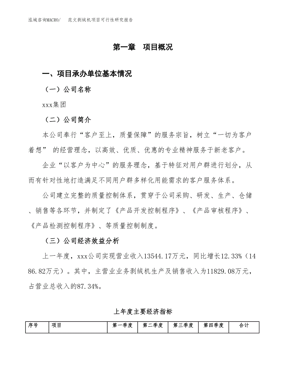 范文剥绒机项目可行性研究报告(立项申请).docx_第4页