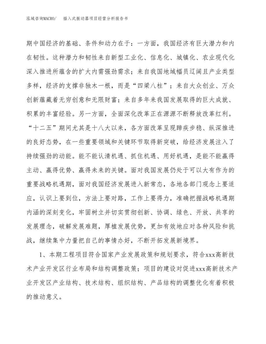 插入式振动器项目经营分析报告书（总投资15000万元）（71亩）.docx_第5页