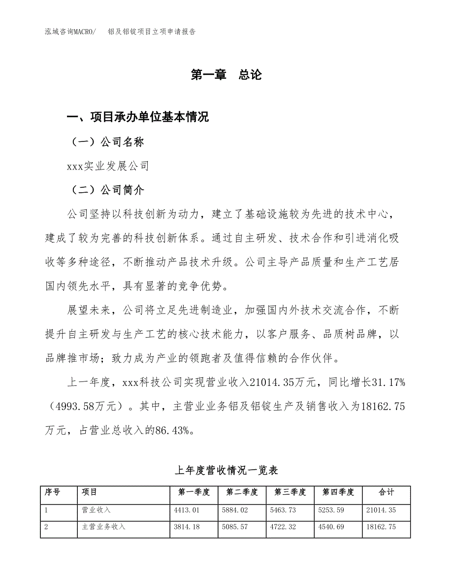 铝及铝锭项目立项申请报告范文模板.docx_第2页