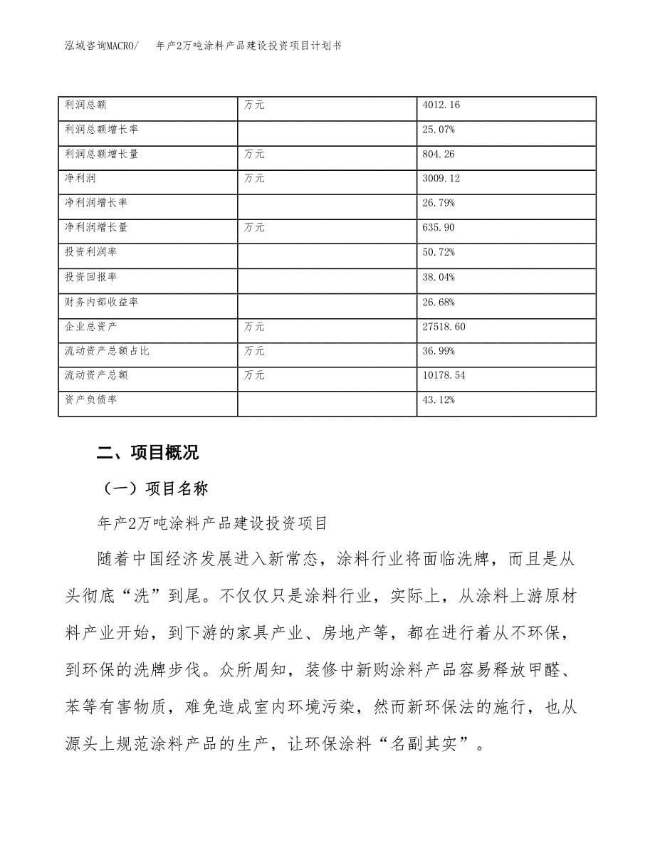 年产2万吨涂料产品建设投资项目计划书 (14)_第5页