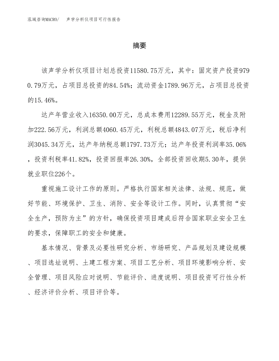 声学分析仪项目可行性报告范文（总投资12000万元）.docx_第2页