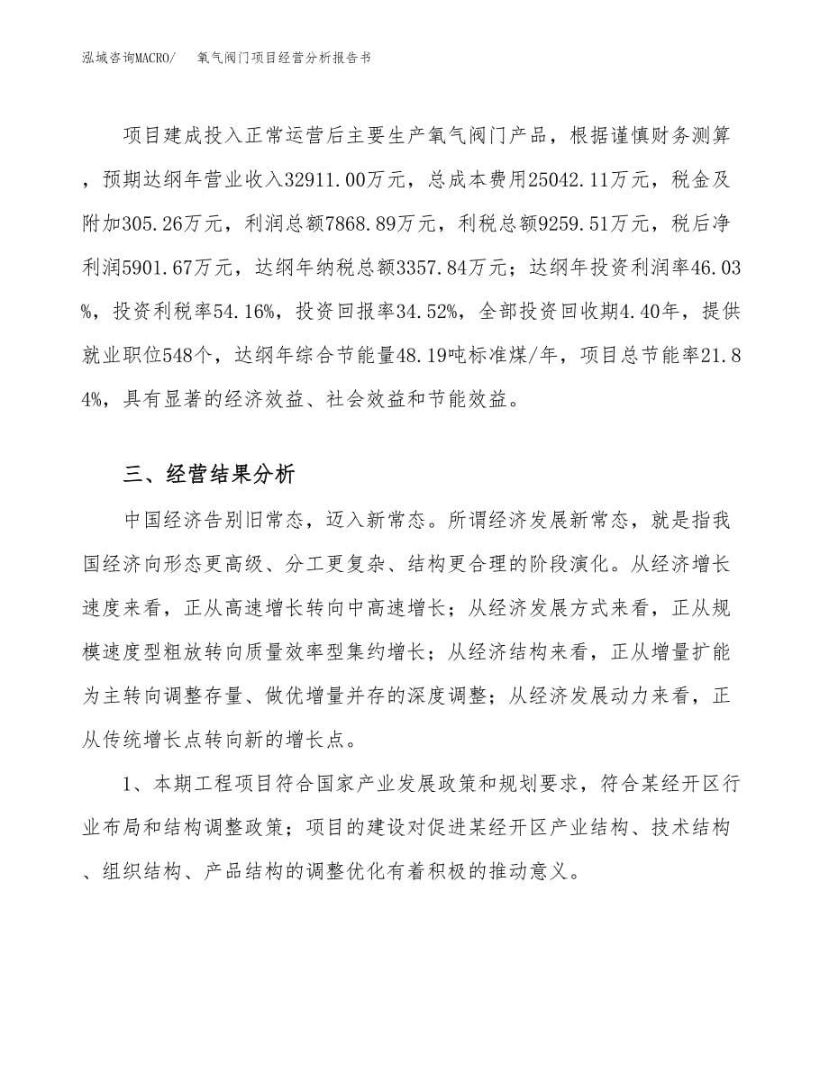 氧气阀门项目经营分析报告书（总投资17000万元）（66亩）.docx_第5页