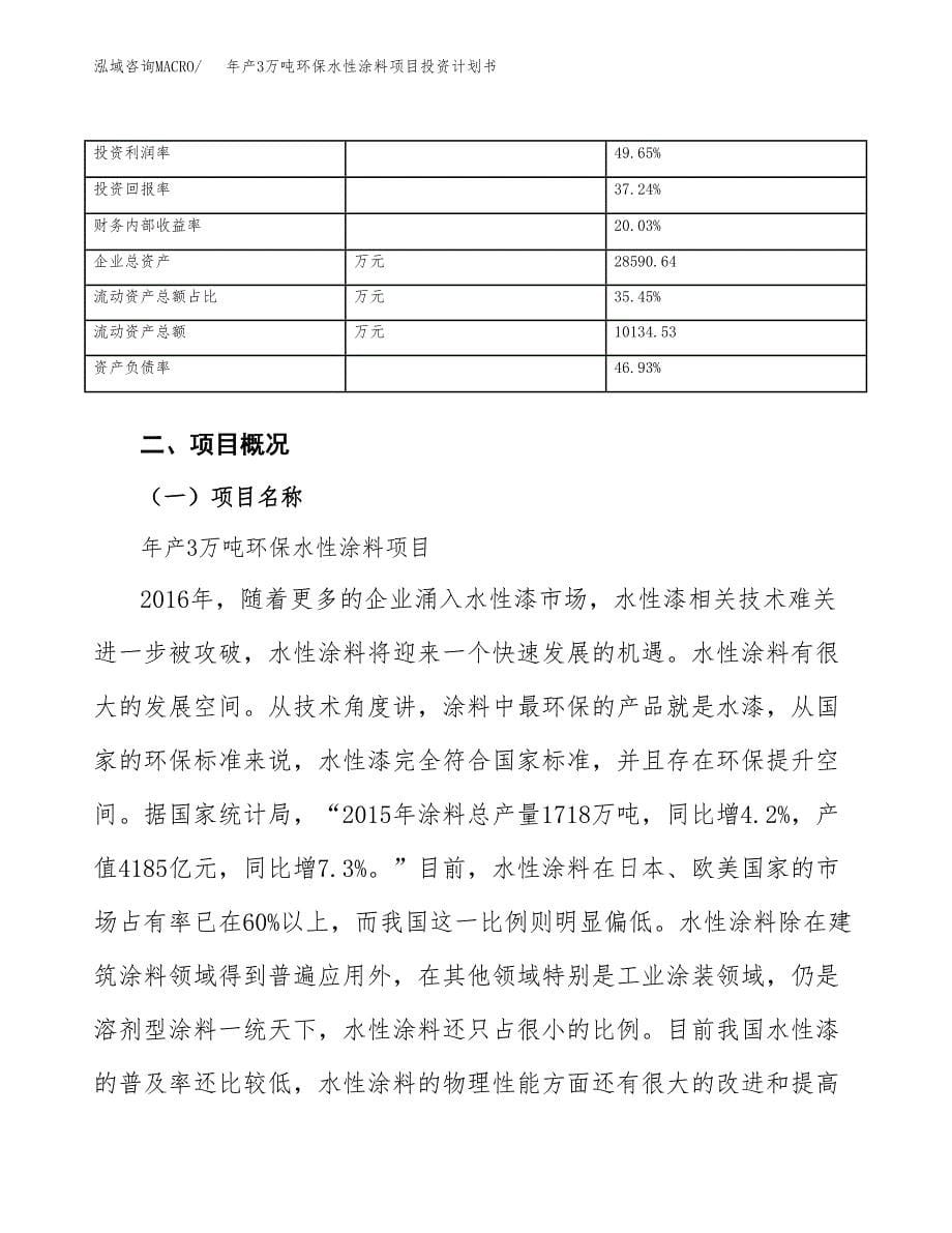 年产3万吨环保水性涂料项目投资计划书 (15)_第5页