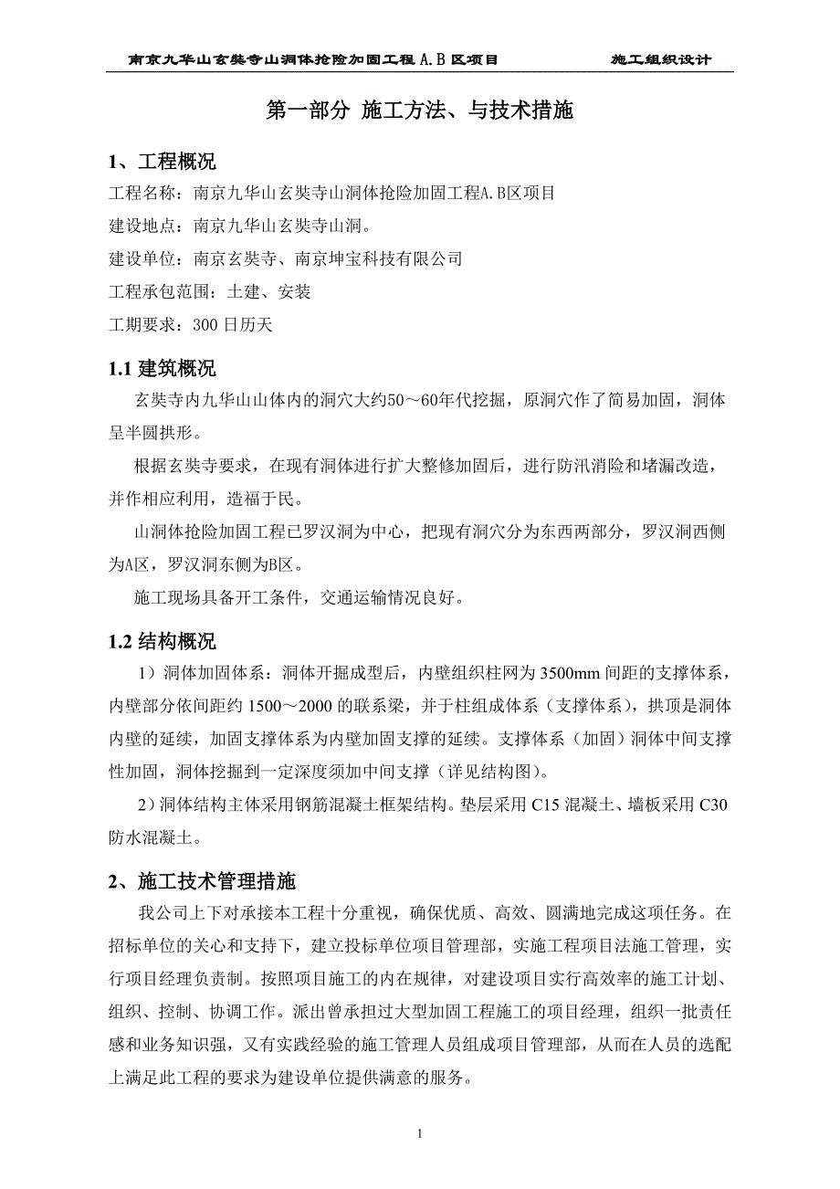 某山洞体抢险加固工程区项目施工组织设计.doc_第4页