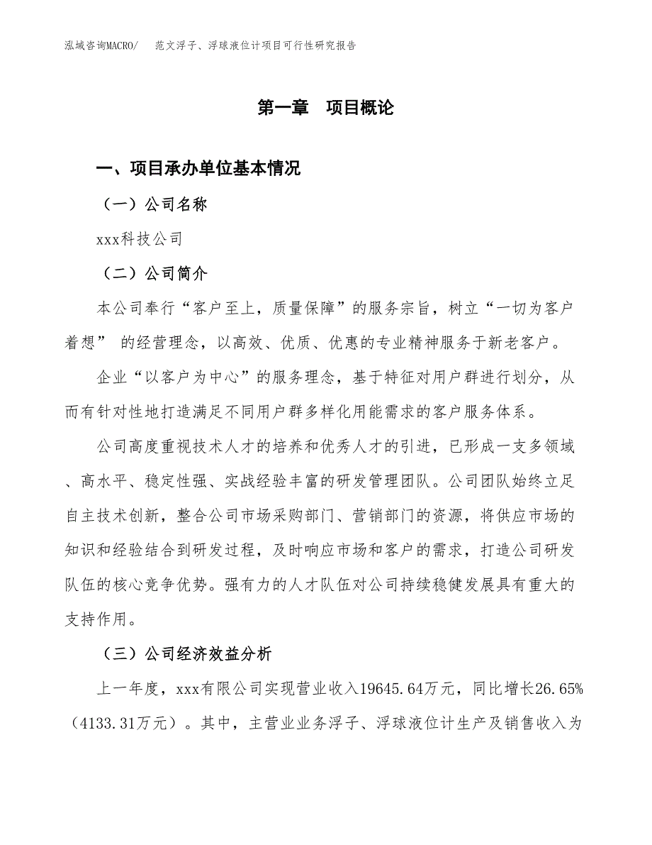 范文浮子、浮球液位计项目可行性研究报告(立项申请).docx_第4页