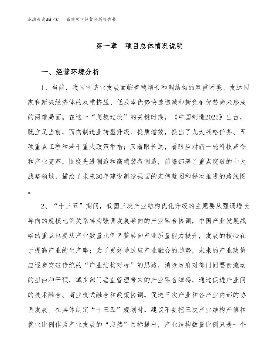 系统项目经营分析报告书（总投资3000万元）（12亩）.docx_第2页