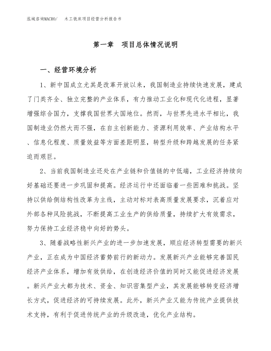 木工铣床项目经营分析报告书（总投资7000万元）（27亩）.docx_第2页