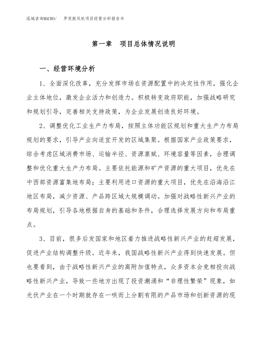 罗茨鼓风机项目经营分析报告书（总投资8000万元）（41亩）.docx_第2页