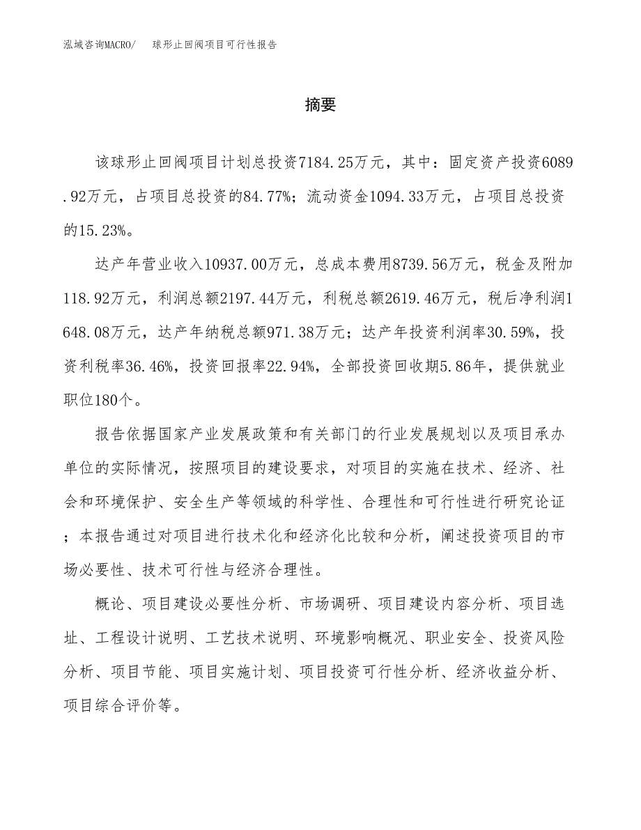 球形止回阀项目可行性报告范文（总投资7000万元）.docx_第2页