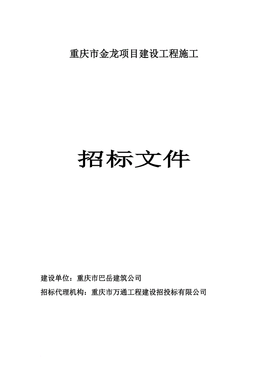 某市金龙项目建设工程施工招标文件.doc_第1页