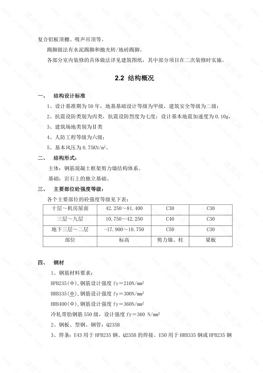 框剪结构综合大楼施工组织设计方案.doc_第4页