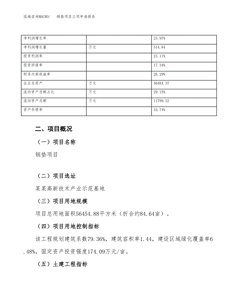 钢垫项目立项申请报告范文模板.docx_第4页