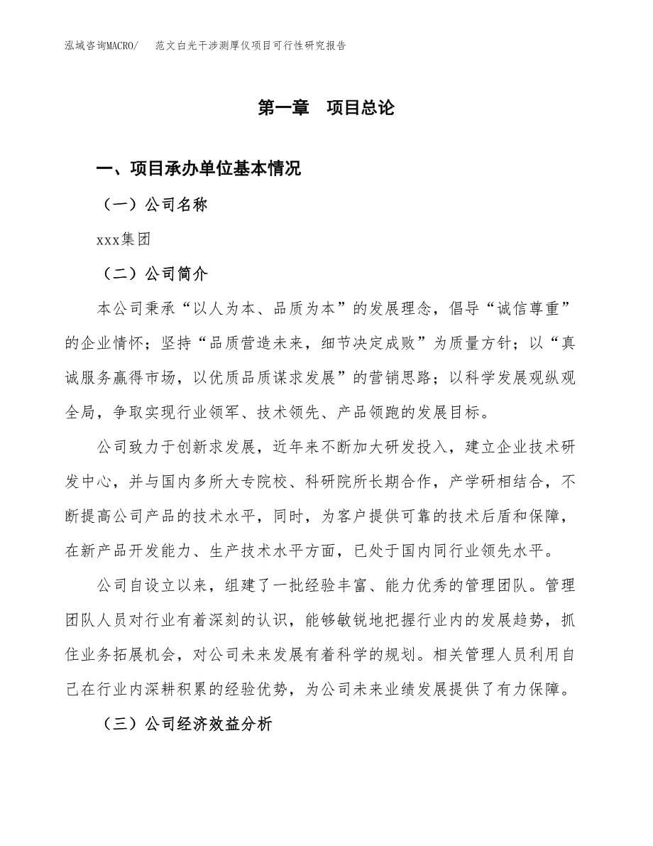 范文白光干涉测厚仪项目可行性研究报告(立项申请).docx_第5页