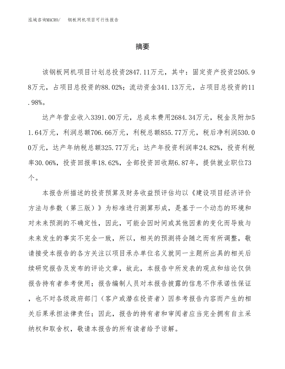 钢板网机项目可行性报告范文（总投资3000万元）.docx_第2页