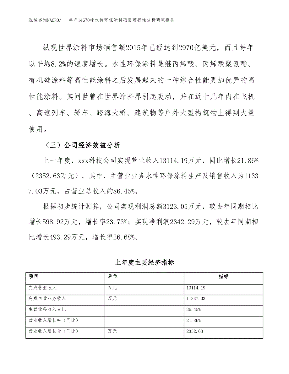 年产14670吨水性环保涂料项目可行性分析研究报告_第4页