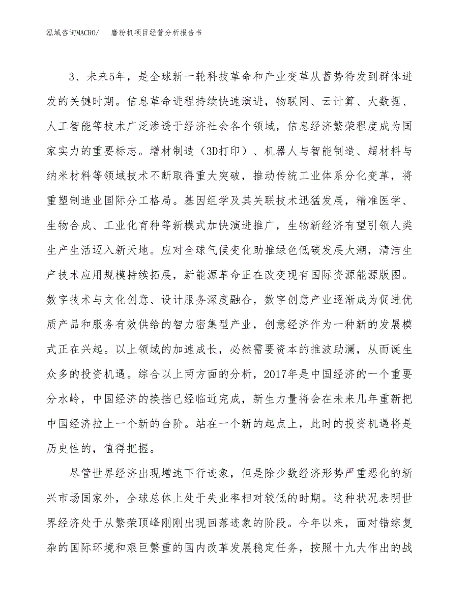 磨粉机项目经营分析报告书（总投资7000万元）（27亩）.docx_第3页