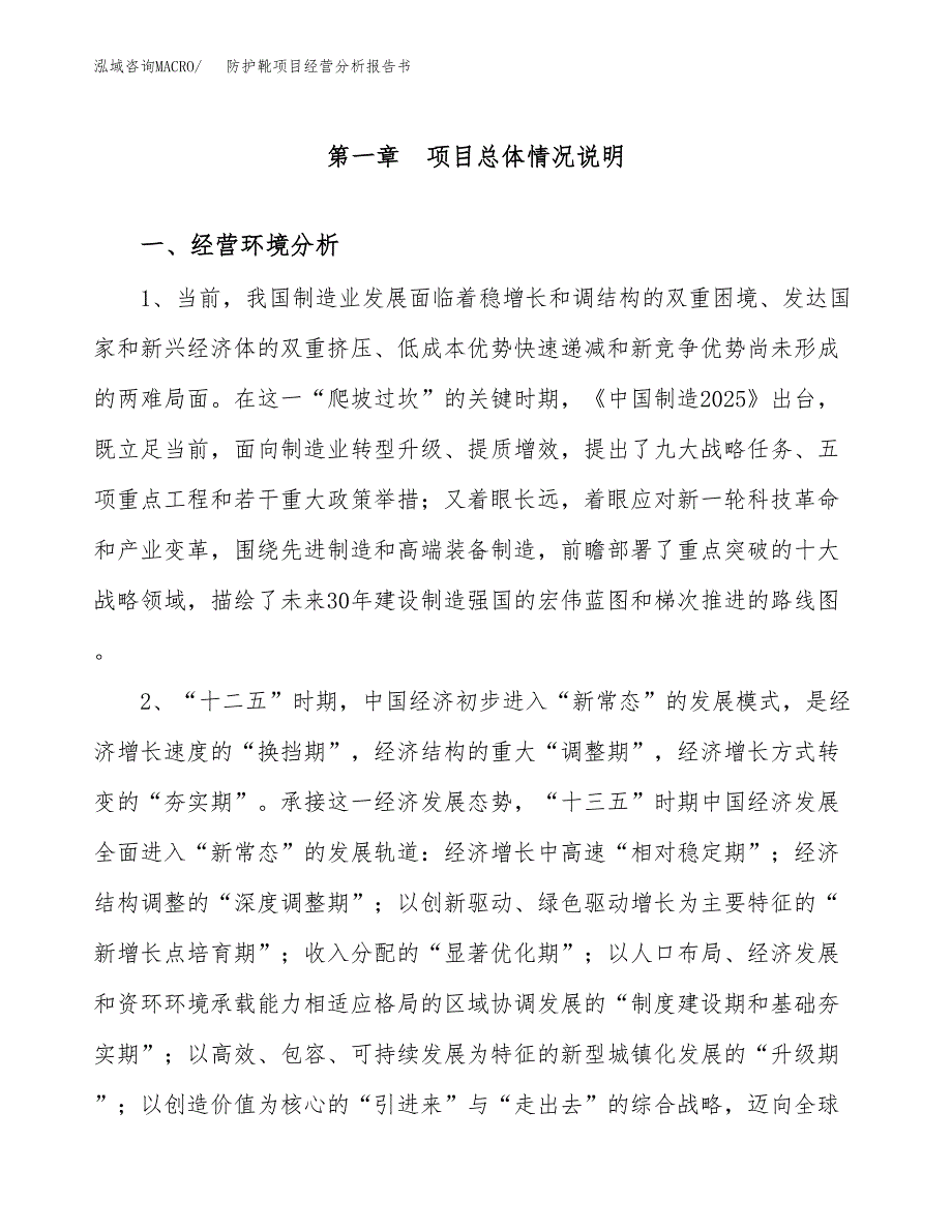 防护靴项目经营分析报告书（总投资15000万元）（74亩）.docx_第2页