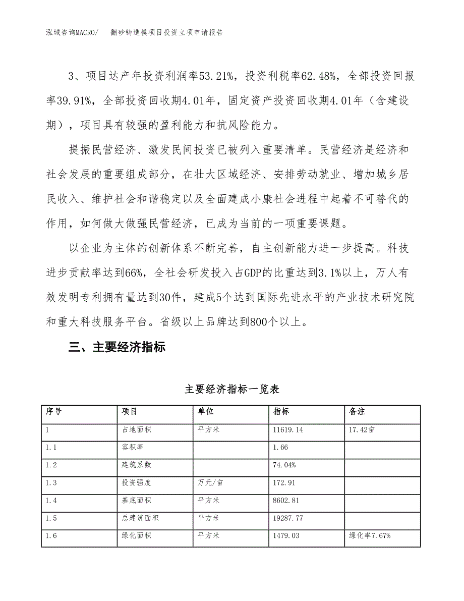 翻砂铸造模项目投资立项申请报告.docx_第4页