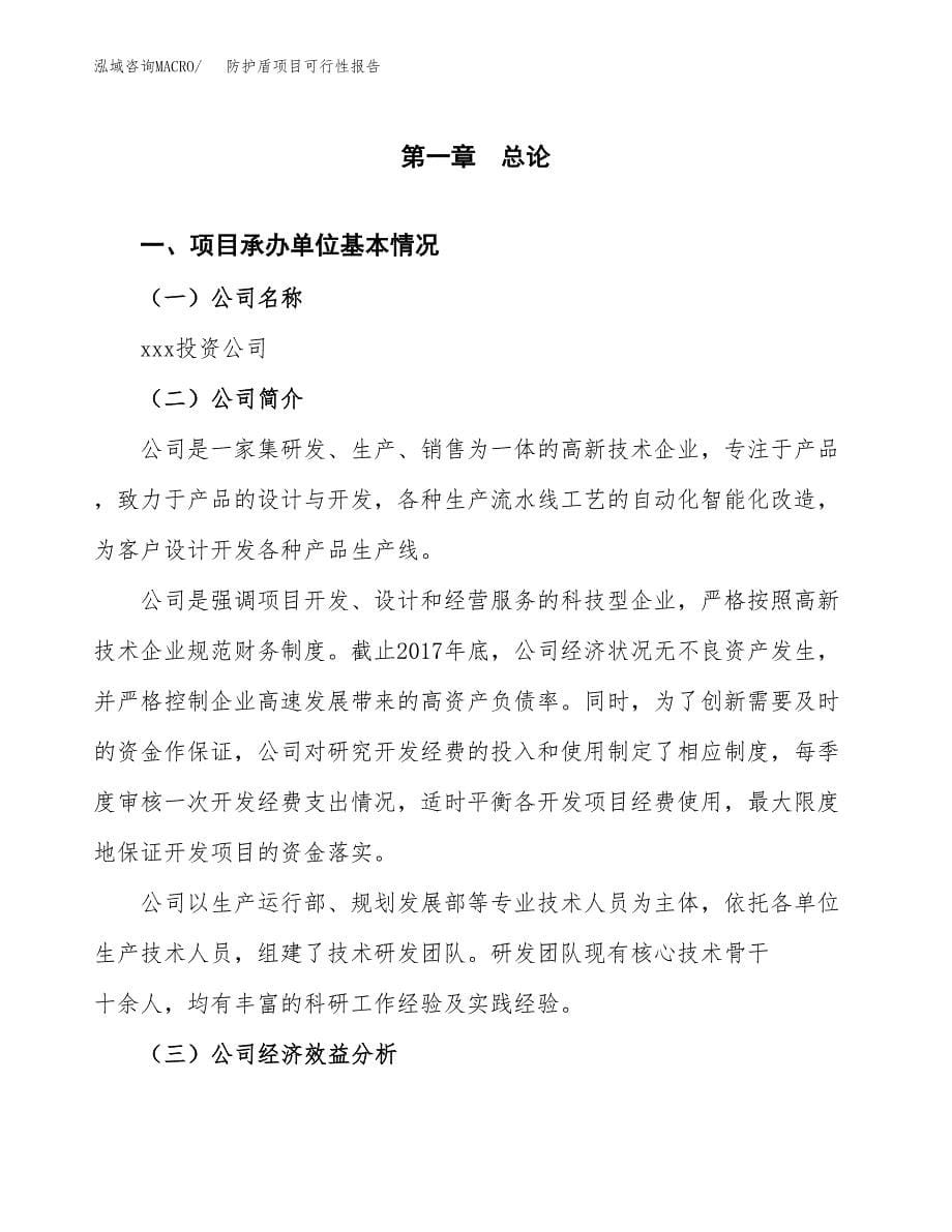 防护盾项目可行性报告范文（总投资13000万元）.docx_第5页