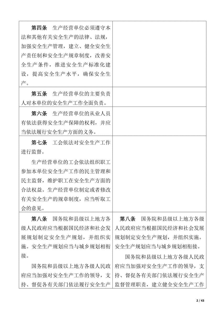 新安全生产法送审稿对照(2019版)_第2页