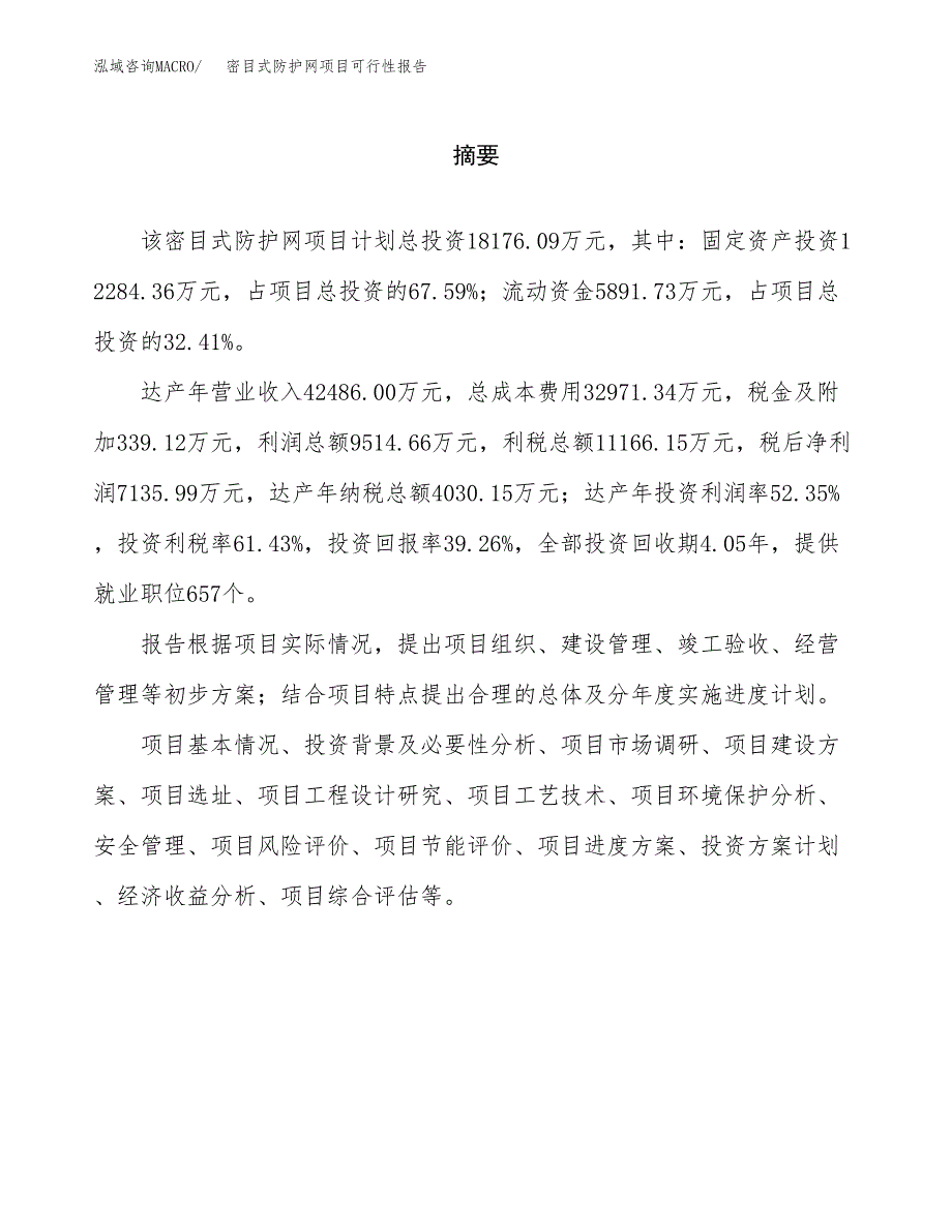 密目式防护网项目可行性报告范文（总投资18000万元）.docx_第2页