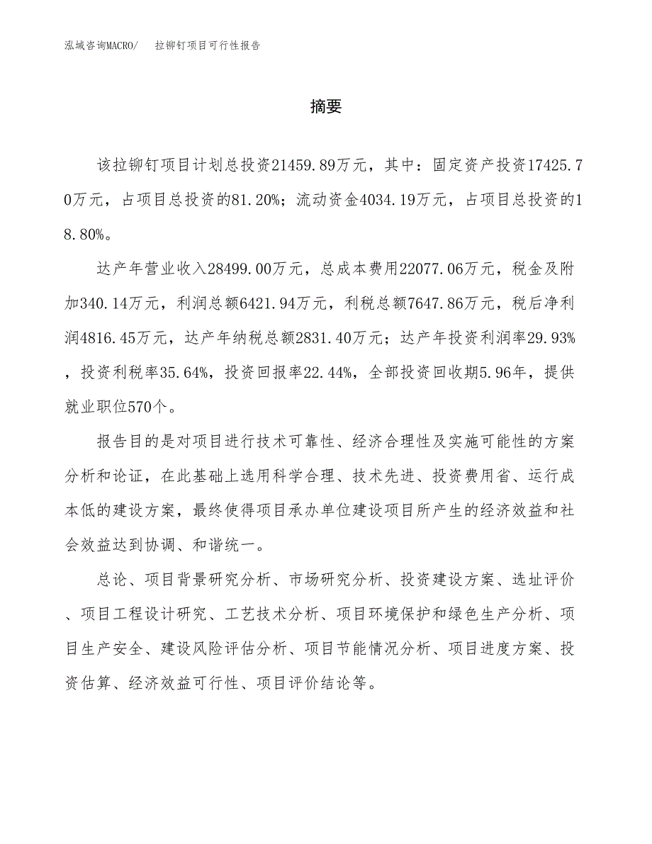 拉铆钉项目可行性报告范文（总投资21000万元）.docx_第2页