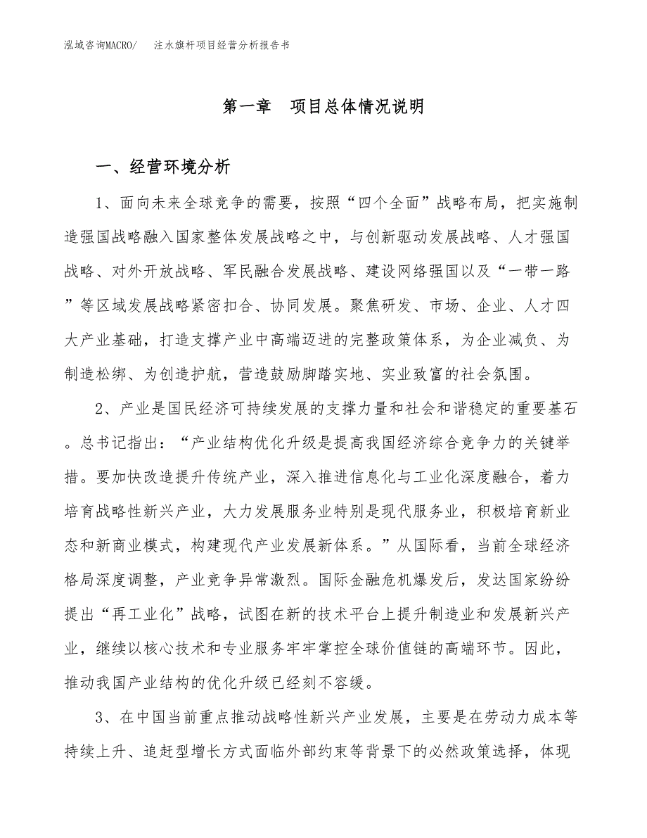 注水旗杆项目经营分析报告书（总投资5000万元）（20亩）.docx_第2页