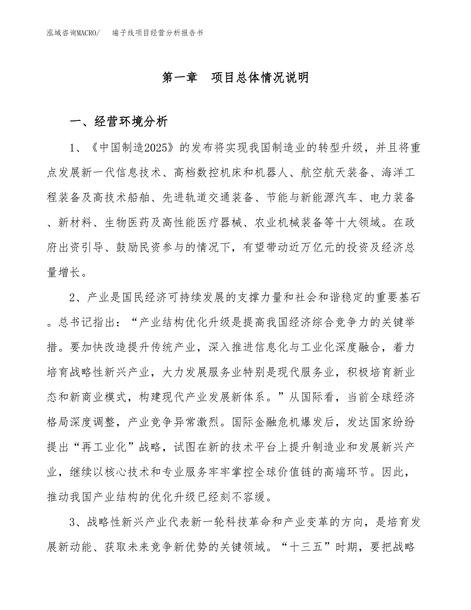 端子线项目经营分析报告书（总投资17000万元）（78亩）.docx_第2页