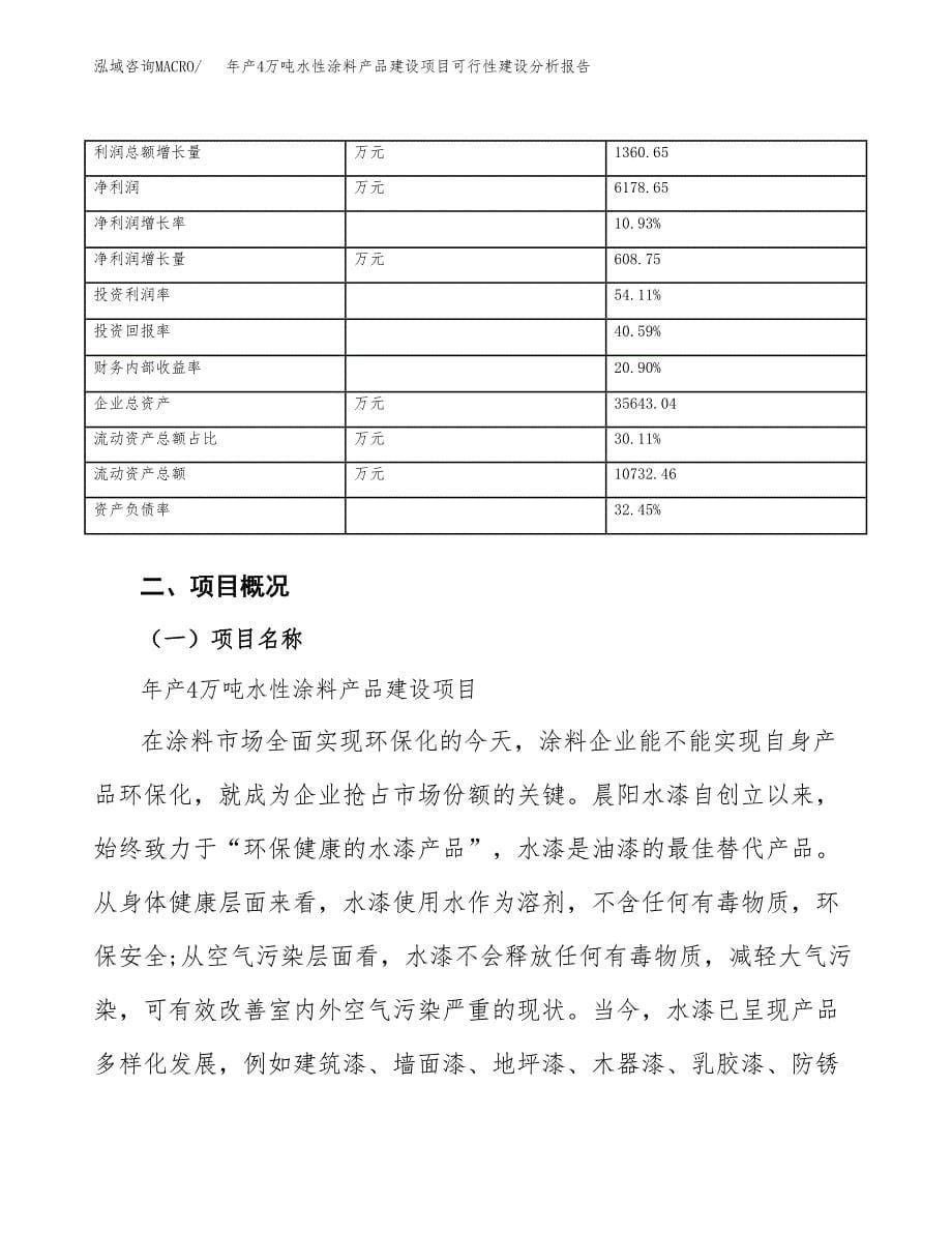 年产4万吨水性涂料产品建设项目可行性建设分析报告 (7)_第5页