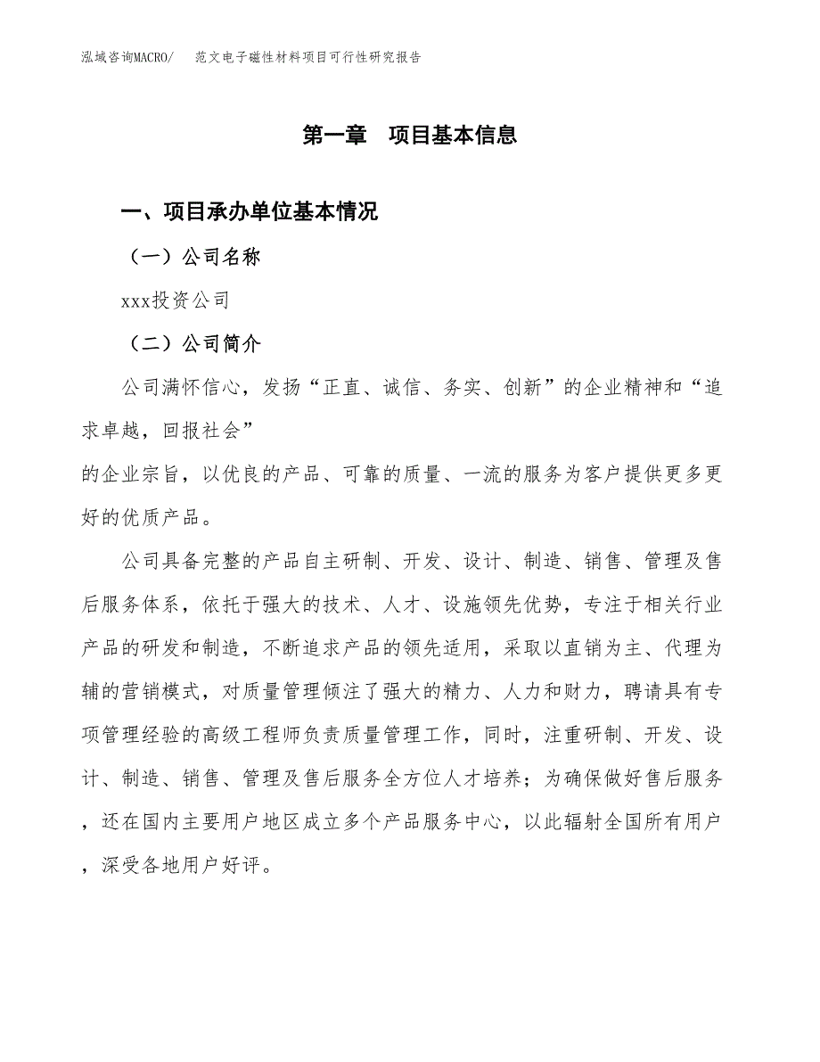 范文电子磁性材料项目可行性研究报告(立项申请).docx_第4页