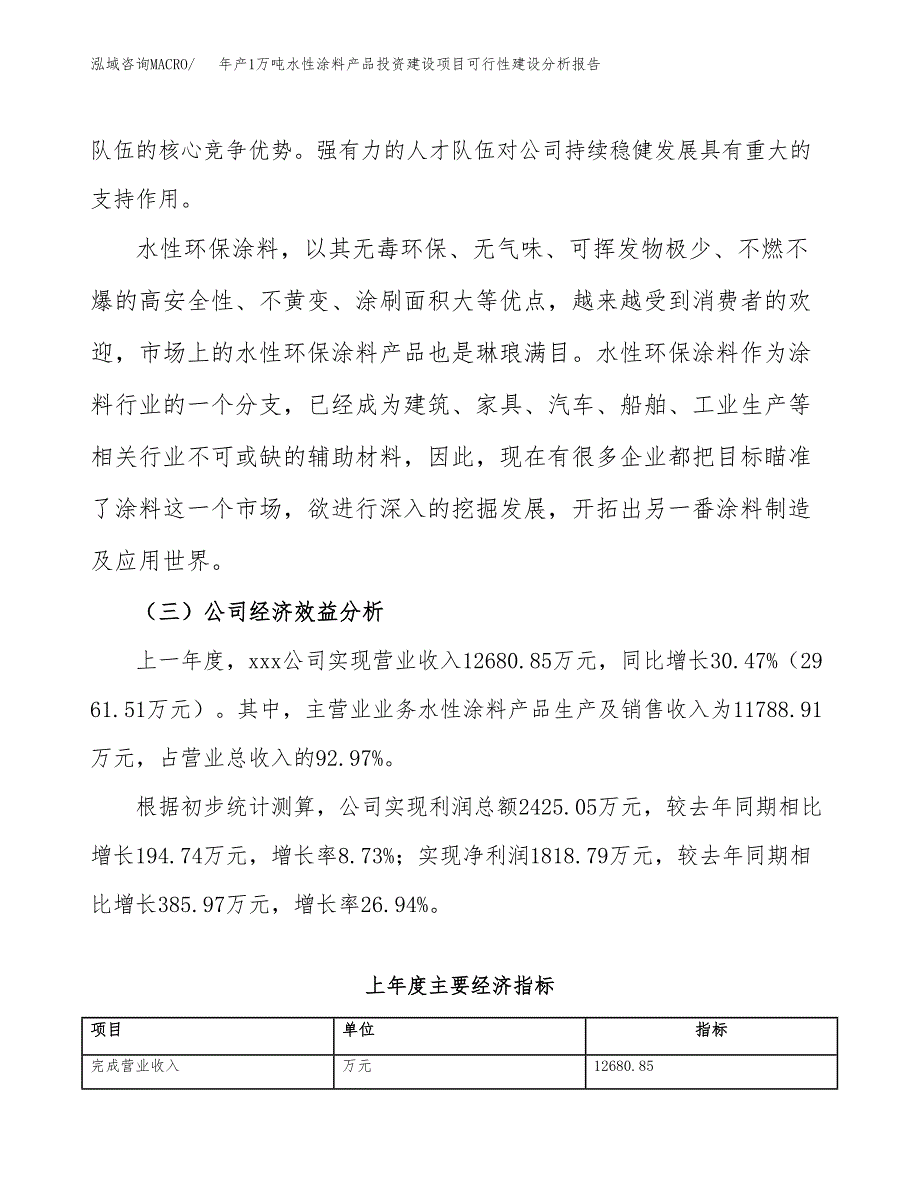 年产1万吨水性涂料产品投资建设项目可行性建设分析报告 (61)_第4页