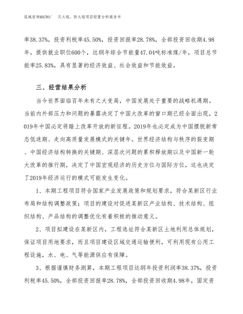 灭火毯、防火毯项目经营分析报告书（总投资16000万元）（73亩）.docx_第5页