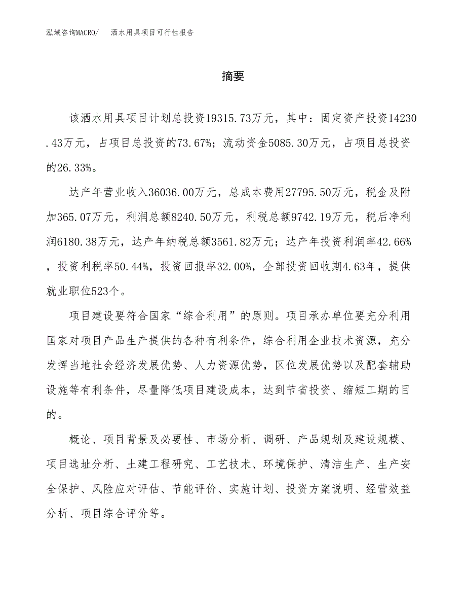 洒水用具项目可行性报告范文（总投资19000万元）.docx_第2页