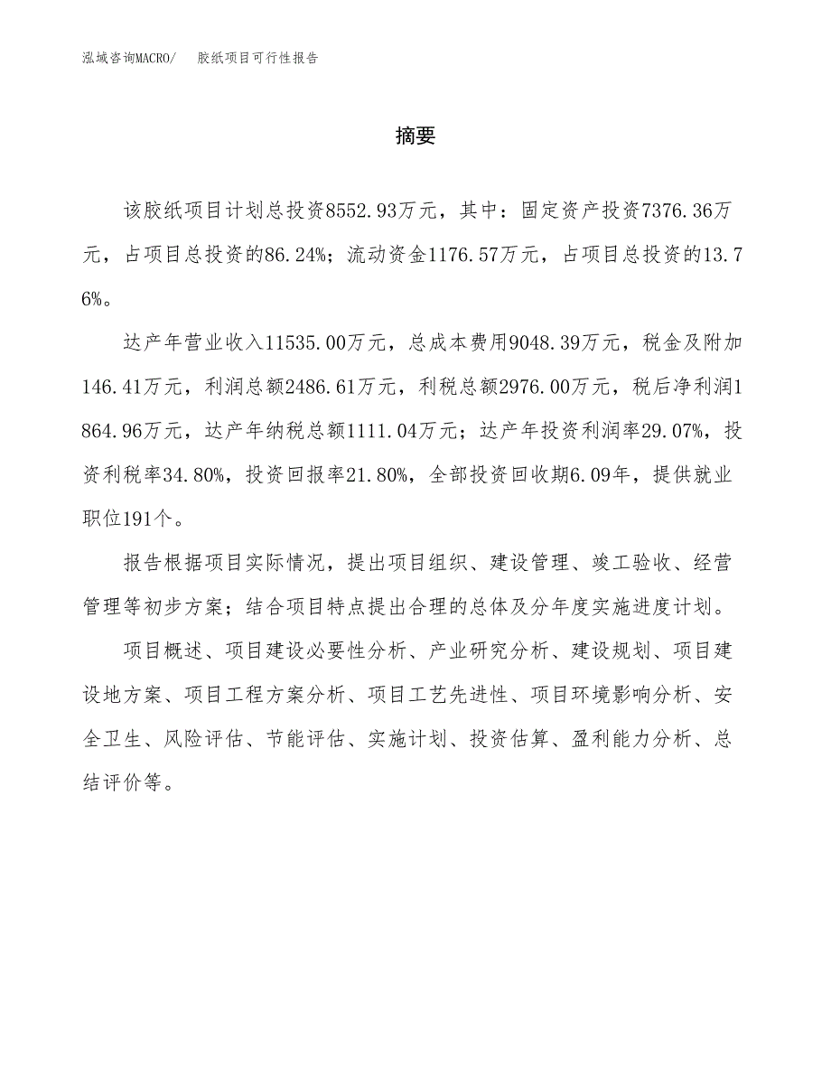 胶纸项目可行性报告范文（总投资9000万元）.docx_第2页