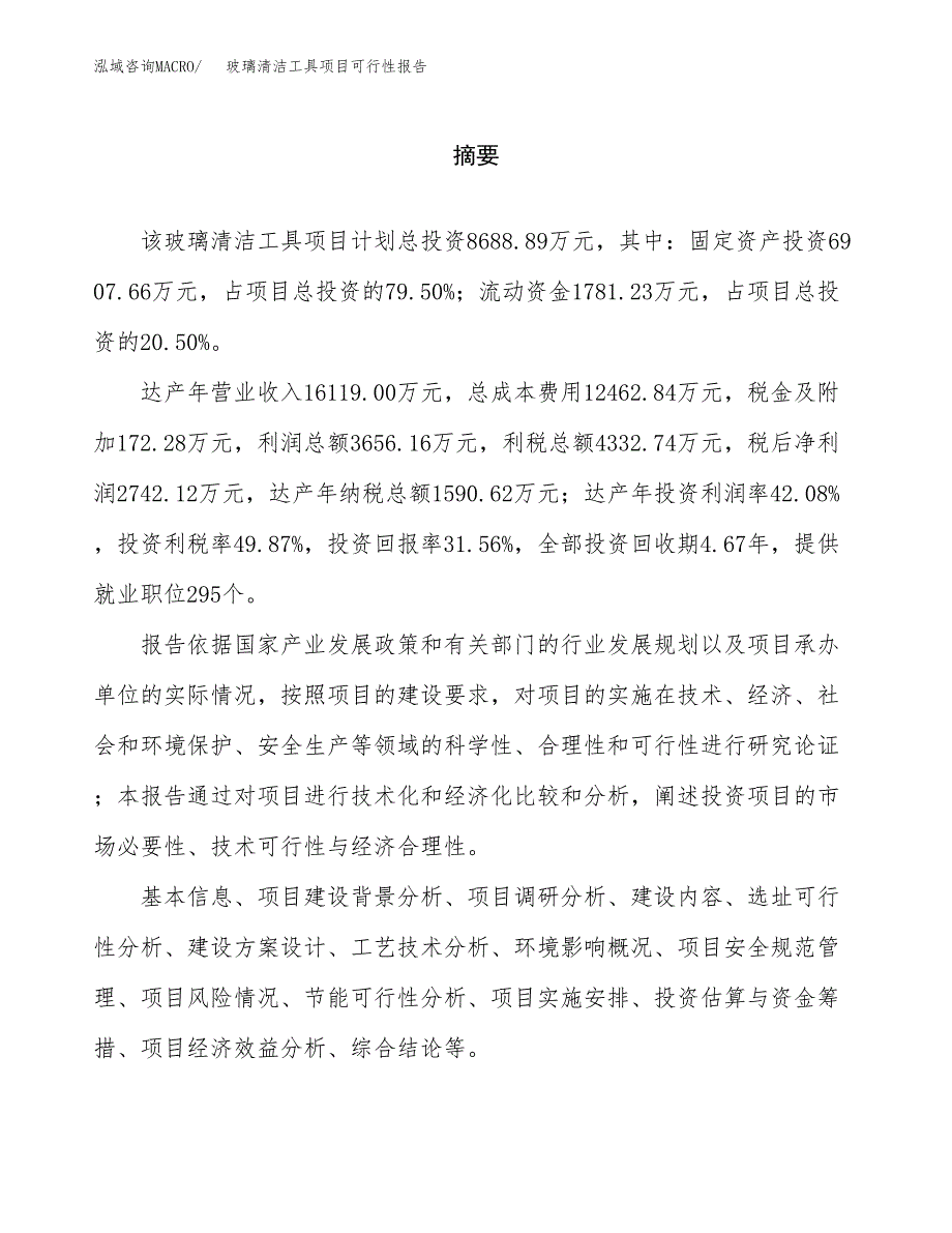 玻璃清洁工具项目可行性报告范文（总投资9000万元）.docx_第2页