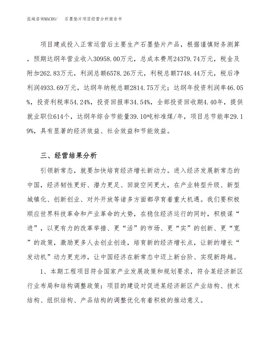 石墨垫片项目经营分析报告书（总投资14000万元）（58亩）.docx_第4页