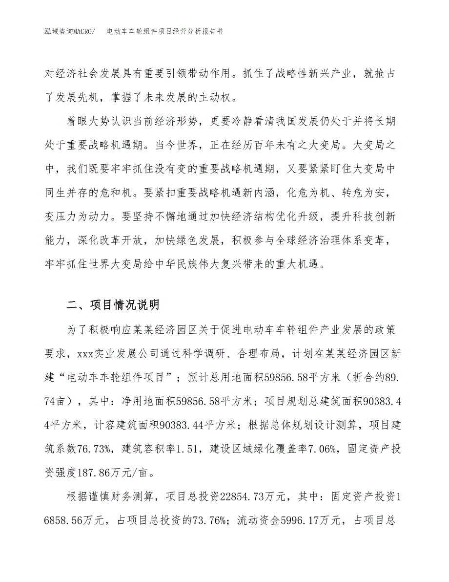 电动车车轮组件项目经营分析报告书（总投资23000万元）（90亩）.docx_第3页