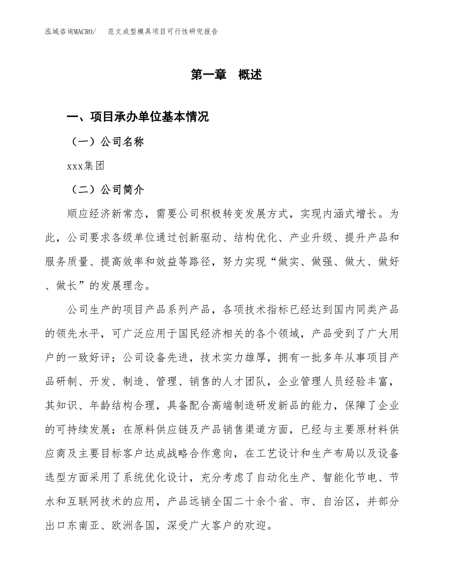 范文成型模具项目可行性研究报告(立项申请).docx_第4页