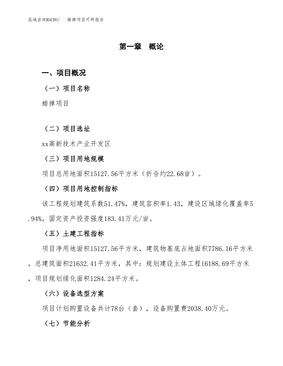 (2019)蜡掸项目可研报告模板.docx_第4页