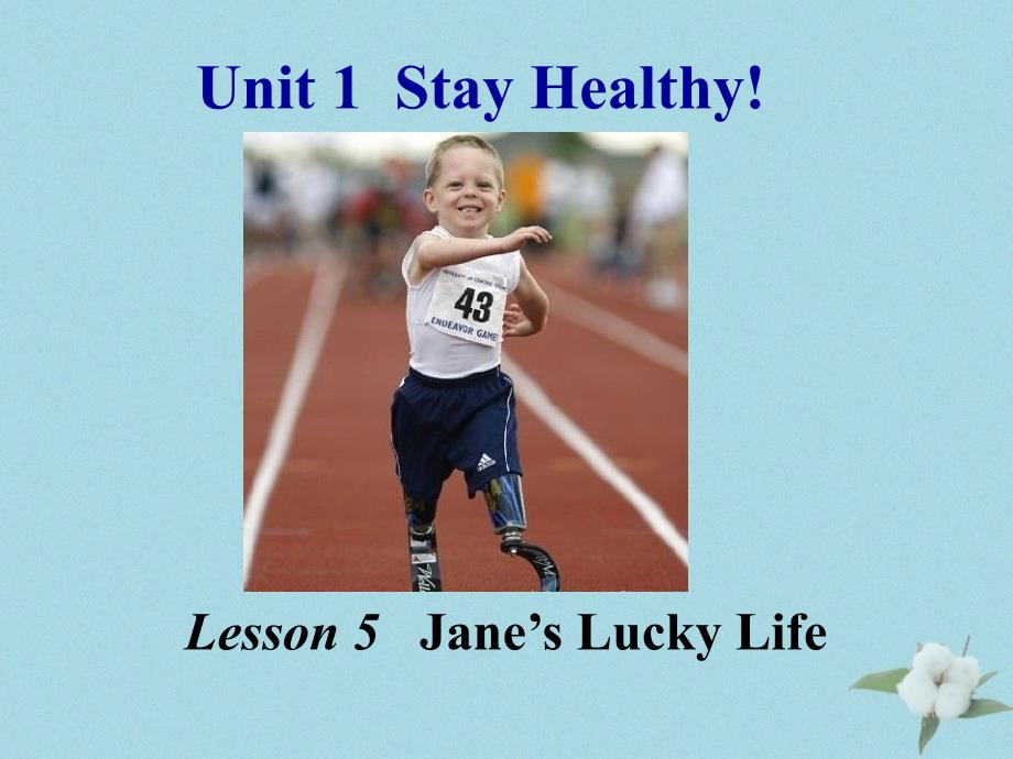 河北省唐山市曹妃甸区南堡开发区九年级英语全册 unit 1 stay healthy lesson 5 jane&rsquo;s lucky life课件 （新版）冀教版_第1页