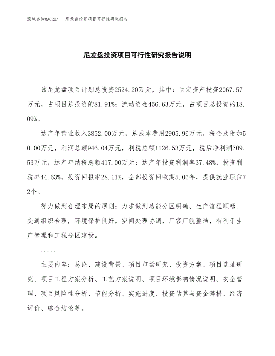 尼龙盘投资项目可行性研究报告2019.docx_第2页