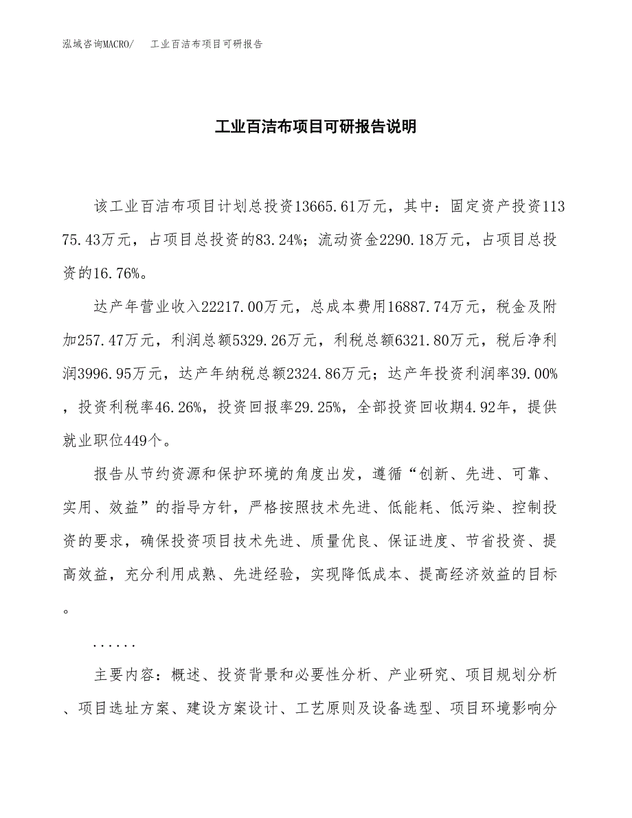 (2019)工业百洁布项目可研报告模板.docx_第2页