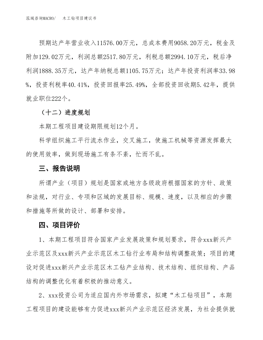 木工钻项目建议书范文模板_第4页