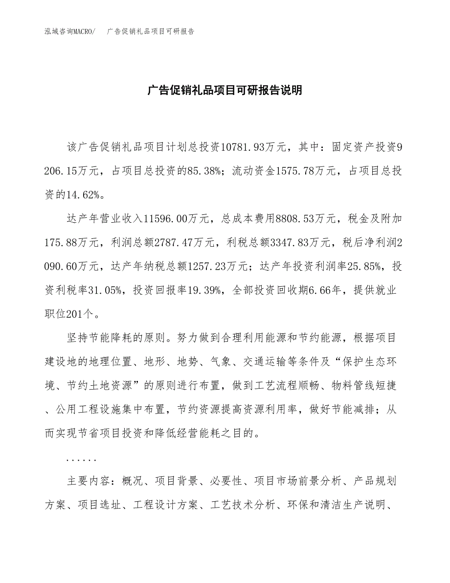 (2019)广告促销礼品项目可研报告模板.docx_第2页