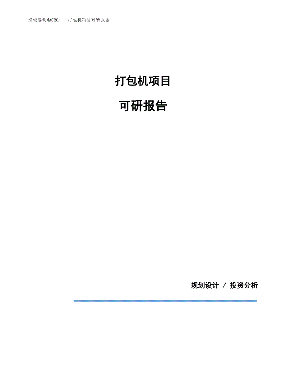 (2019)打包机项目可研报告模板.docx_第1页