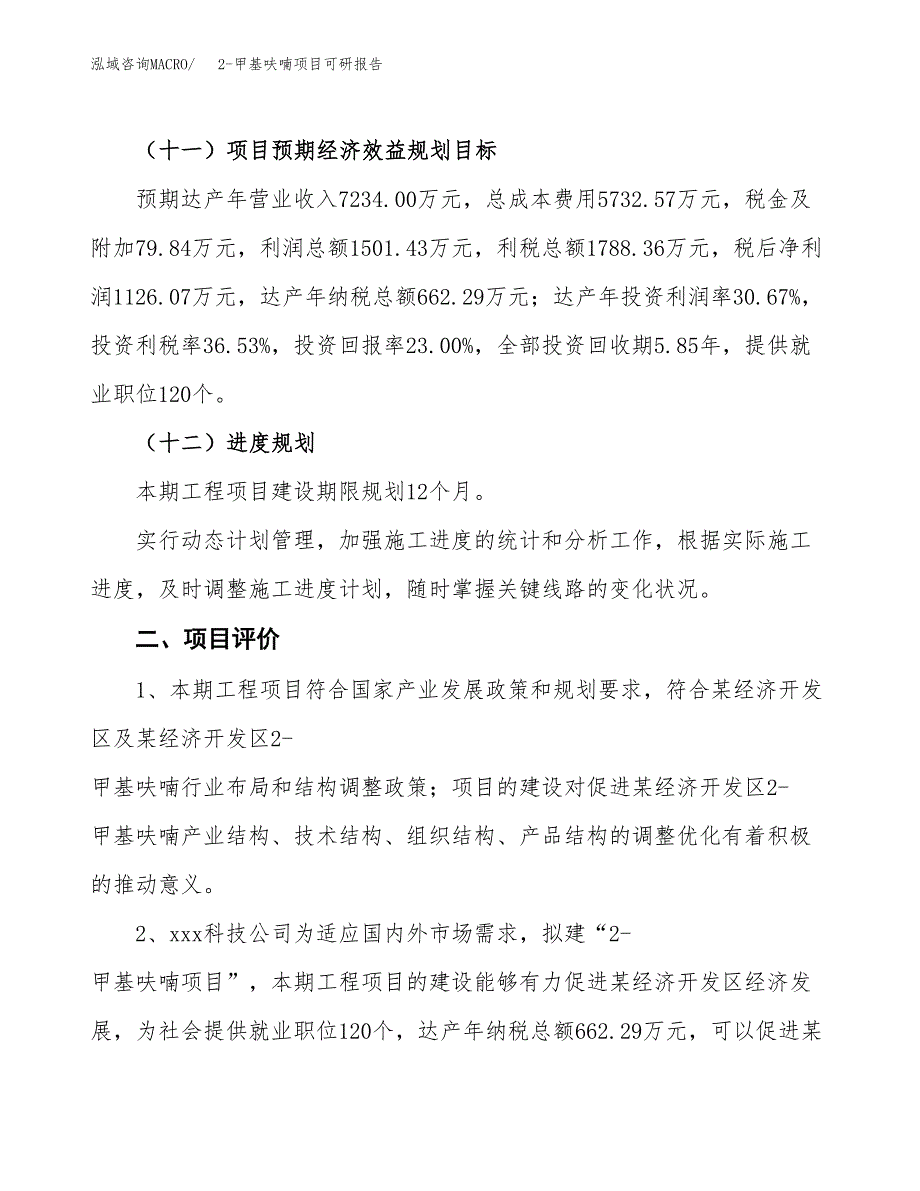 2-甲基呋喃项目可研报告（立项申请）_第4页