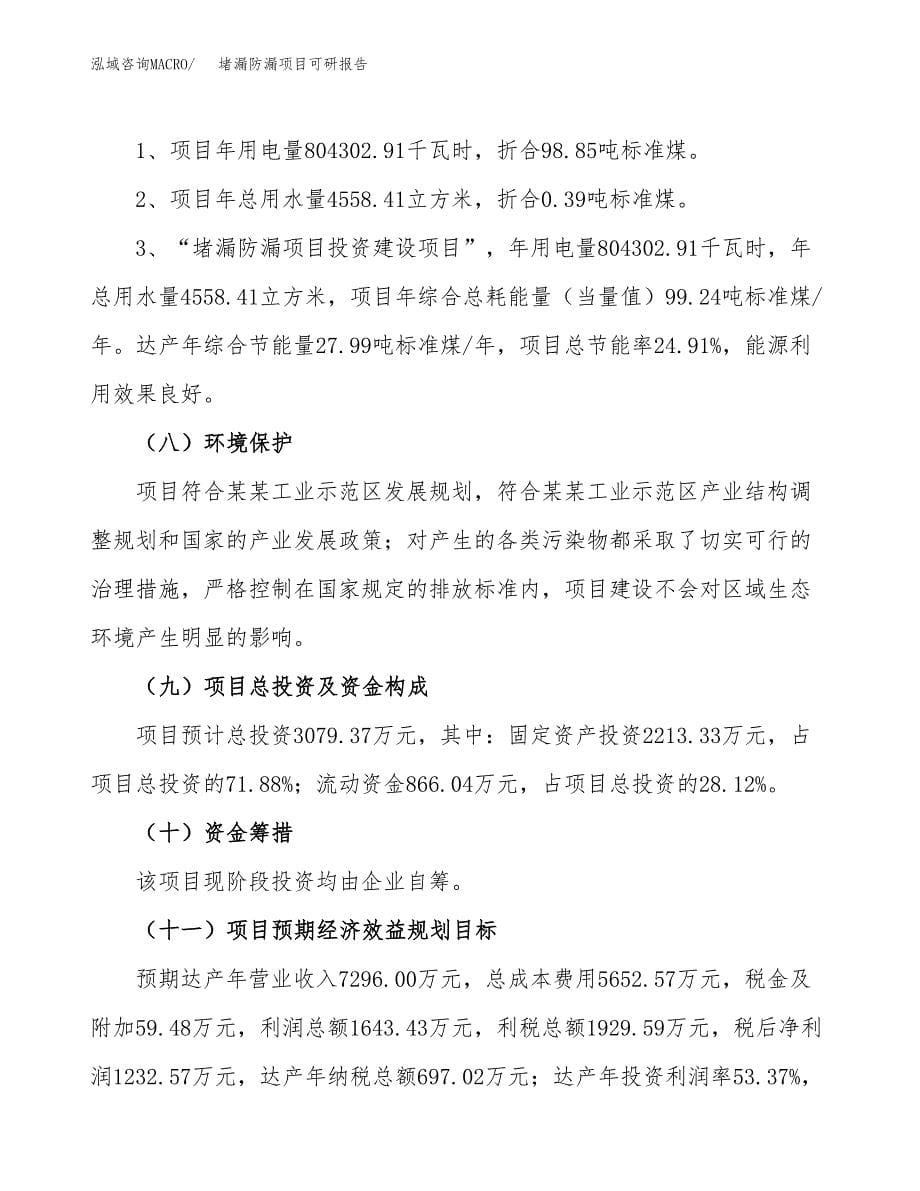 (2019)堵漏防漏项目可研报告模板.docx_第5页