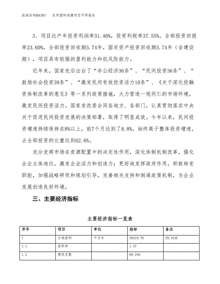 农用塑料地膜项目可研报告（立项申请）_第5页