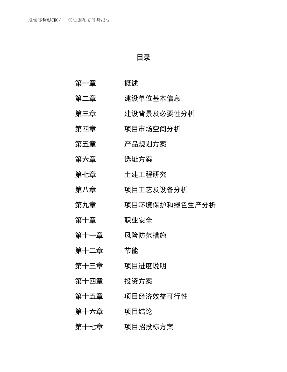 促进剂项目可研报告（立项申请）_第1页